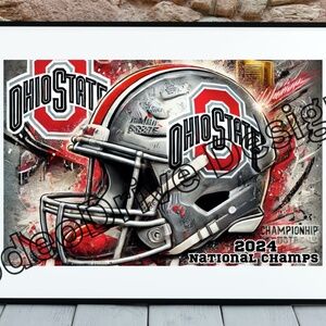 Ohio State Buckeyes National Champions 17x11 Poster Art Print
